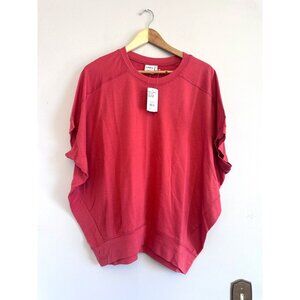 Simple Suzanne Betro Raglan Tunic Top Womens Small Rust Stitch Detail Raglan $66